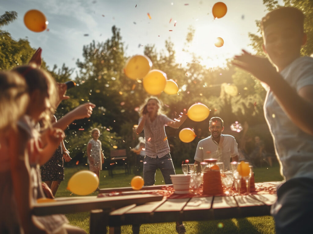 Outdoor birthday party venue in Abu Dhabi with nature-inspired decorations and a magical open-air setting for kids.