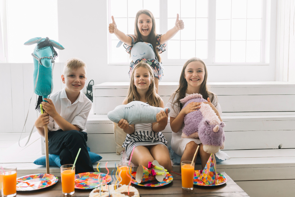 Home-based birthday party setups in Abu Dhabi with themed decorations and DIY activities.